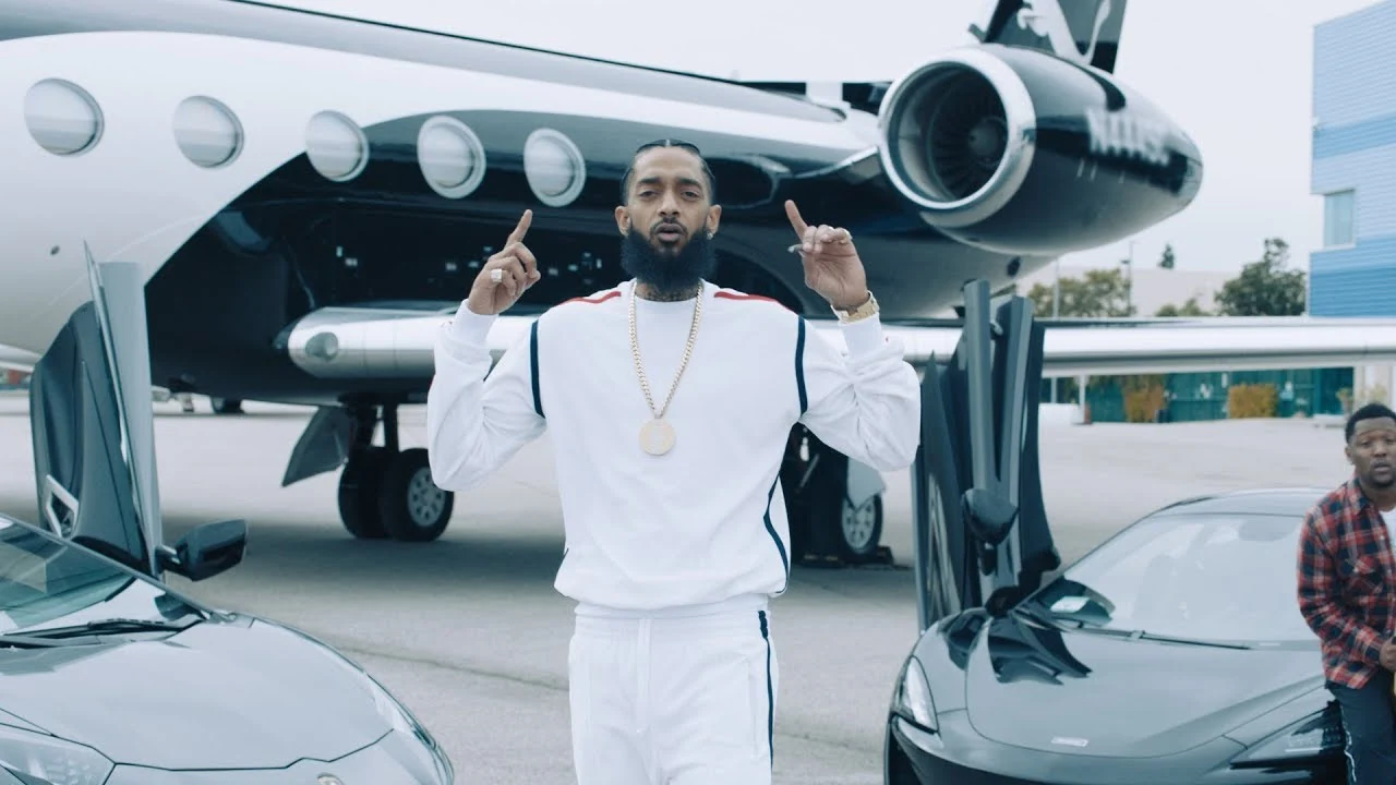 Official video thumbnail: Nipsey Hussle · Racks in the Middle (featuring Roddy Ricch and Hit-Boy)